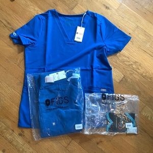 Figs royal blue scrubs size Medium NWT